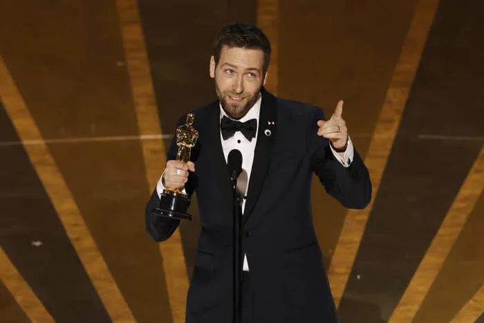Paul Rogers accepts the Best Film Editing award for "Everything Everywhere All at Once" onstage during the 95th Annual Academy Awards on Sunday, March 12, 2023, at Dolby Theatre in Hollywood.
