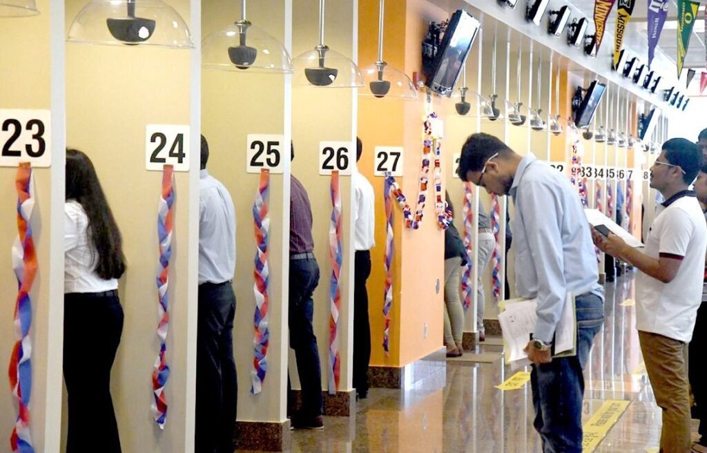 US Embassy Interview Students Waiting