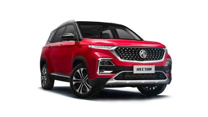 MG hector exterior right front three quarter